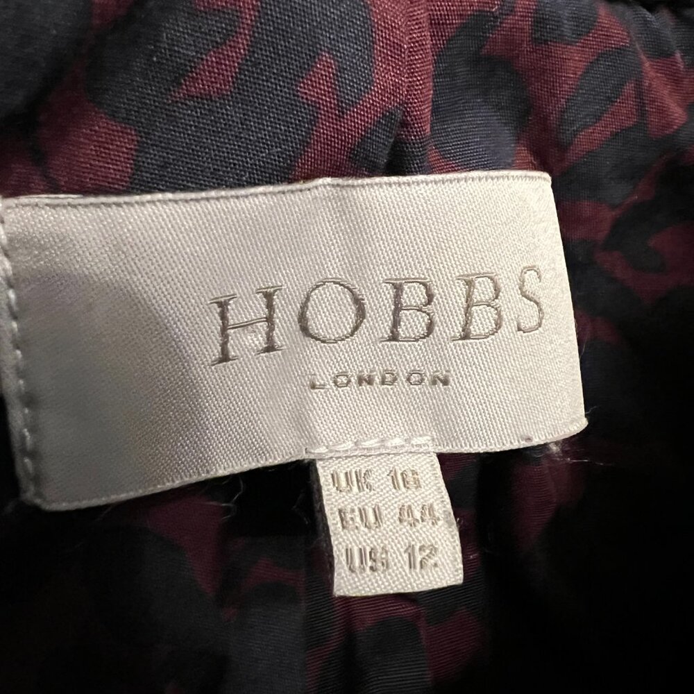 Hobbs London Quilt Quilted Coat Jacket Blue navy 12 large pocket silver zipper - Picture 4 of 14